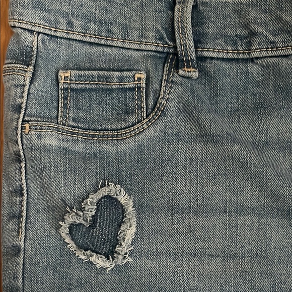 wonder nation 14/16 plus flare jeggings with heart patch detail - Picture 4 of 8